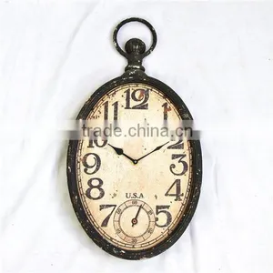 Rustic Black Handmade Metal Vintage Clocks thumbnail-1