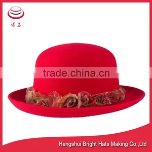 Brightly Painted Wool Felt Hat Bowler Hat thumbnail-2
