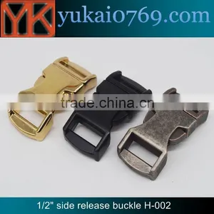 Yukai 1/2" Gold Side Release Buckle Metal Curved Buckle for Paracord Bracelet thumbnail-2
