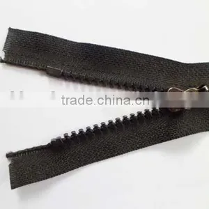 5# Plastic Resin Zipper Open End Zipper With Plated Black Nickel Hook Slider Zipper Winter Coate Zipper thumbnail-3