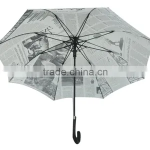 Straight Newspaper Printing Umbrella thumbnail-2