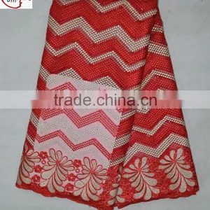 CL14-215 High Quality African French Net Lace Fabric, Tulle Lace Fabric Wholesale thumbnail-2