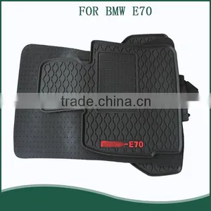 Full Set Black Nibbed Rubber Floor Mats Front & Rear For BMW E70 thumbnail-2