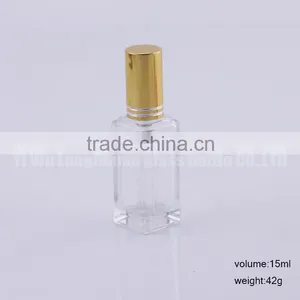 15ml Retangular Luxury Perfume Bottle, Spray Bottle Glass Packaging With Metal Cap thumbnail-1