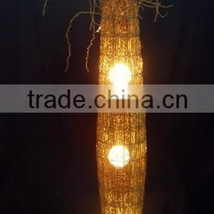 Modern Style Natural Cane Floor Lamp/lights With On/off Switch thumbnail-2