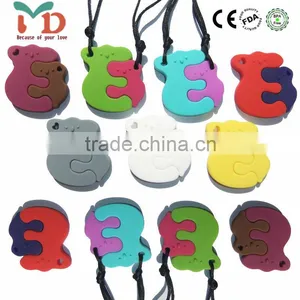 Food Grade Silicone Jewelry Baby Chew Football Beads Baby Teething Necklace Wholesale thumbnail-5