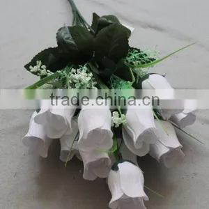 18 Heads Decoration Cheap Artificial Flower Rose Bud thumbnail-3