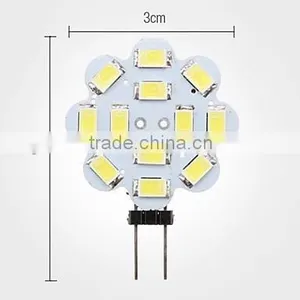 G4 6W 12x5630 SMD 500-560LM 6000-6500K Natural White Light Lotus Shaped LED Spot Bulb (12V) thumbnail-4