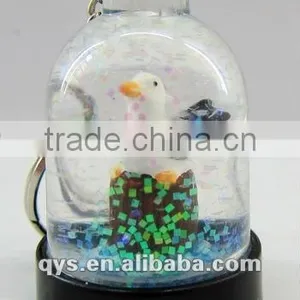 Cute Duck Acrylic Liquid Key Chain thumbnail-1