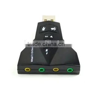 USB to 3D External Sound Card Audio Adapter Virtual 7.1 Channel CH Sound Mic Speaker Double Adaprter thumbnail-1