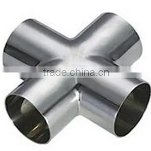 Sanitary Fittings Stainless Steel Butt Weld Pipe Cross 1-4" thumbnail-1