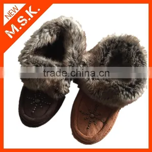 European Style Lady Ankle Snow Boot With Faux Fur Cover thumbnail-1