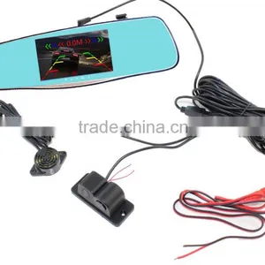 Dual Lens Camera Car Dvr Rearview Mirror Camera 5 Inch HD Display With Reversing Parking Sensors Backup Camera User Manual thumbnail-2