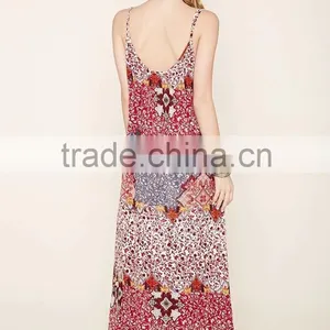 2016 Summer Floral Print Bohemian Maxi Dress For Women thumbnail-3