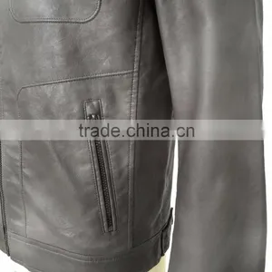 Men PU Leather Jacket Spring and Autumn Clothes thumbnail-4