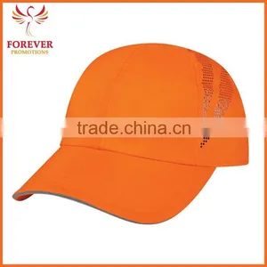 Chinese Supplier Ployester Black Baseball Cap With Reflective Sandwich Visor Hat thumbnail-3