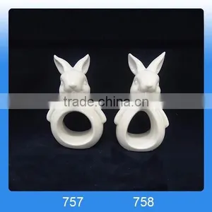 Easter Gift Ceramic Rabbit Napkin Ring for Tableware thumbnail-3
