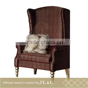 Luxury Living Room Elegant Fabric Sofa Wooden Sofa for Living Room Furniture-JS00-01 High Back Sofa- JL&C Luxury Home Furniture thumbnail-1
