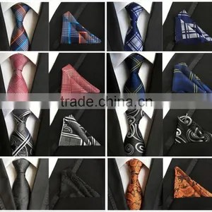 Stylish Polyester Silk Necktie Mens Tie Set With Hanky For Gift Quality Choice thumbnail-2