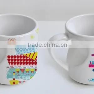 Printable Ceramic Mugs/ Mug for Gifts/ Mug for Promotions/ Heart Shaped Mug/ Mug for Printing/ Mug for Sublimation thumbnail-1