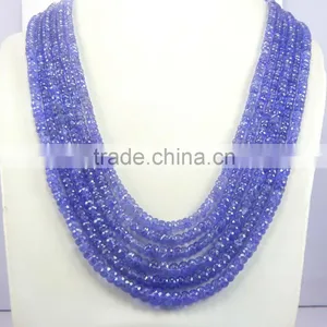 AAA Quality Natural Royal Blue Tanzanite Roundel Faceted Beads, tz Beads thumbnail-4