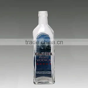 Hot Selling Boston Shape Liquor Bottles Fancy Frosted Beverage Bottle Spray Printing Bottles thumbnail-6