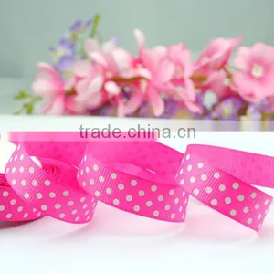 3 Inch Grosgrain Ribbon With Polk Dots Printed thumbnail-3