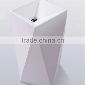 Solid Surface Table Top Man-made Stone Pedestal Basin, Artificial Stone Freestanding Wash Basin thumbnail-3