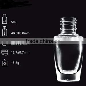 Custom Made 1/2OZ Clear Empty Crystal Nail Polish Glass Bottle Manufacturer Design thumbnail-2