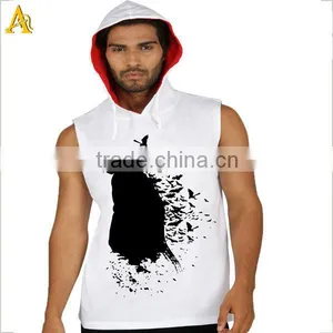 Wholesale Stylish Blank Sleeveless Hoodies for Men thumbnail-1