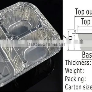 Disposable 3-compartment Aluminum Foil Food Container thumbnail-1