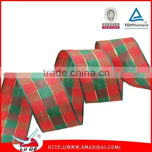 2015 Direct Factory Garment or Gift Packing Plaid Ribbon /tartan Ribbon thumbnail-3