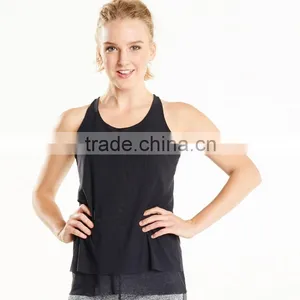 OEM Service Women Workout Fitness Wear Light Weight Cool Mesh Jogging And Running Tank thumbnail-4