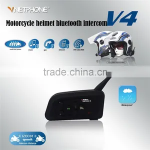 2016 Vnetphone v4 Bluetooth Intercom for Motorcycle Helmet Wireless bt Headset 4 Riders Full Duplex Talking thumbnail-1