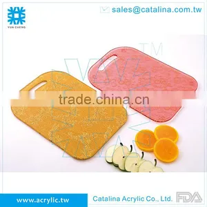 Hot Sale Gold Acrylic Embedded Fabric Kitchen Food Fruit Chopping Board thumbnail-3