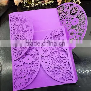 Unique Inexpensive Laseer Cut Wedding Invitation Cards thumbnail-1