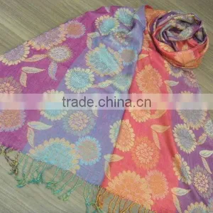 Printed Pasmina Shawl/Scarves thumbnail-4