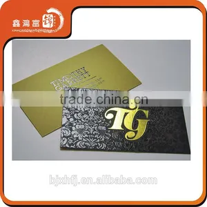 Free Sample Letterpress Gold Embossed Business Black Paper Cards thumbnail-4