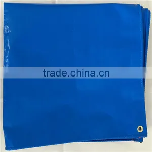 250gsm Outdoor Waterproof Blue/Orange PE Tarpaulin Woven Fabric thumbnail-4