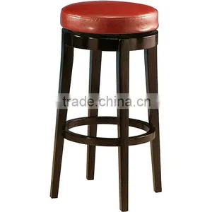 Modern Wooden Swivel Bar Stool Bar Chair Customizable Bar Stool thumbnail-1