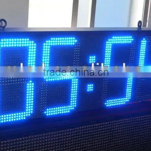 Sinoela Outdoor Waterproof Wireless 5inch Red Indoor Led Clock Display Led Time Temperature Sign Time and Temperature Led Displa thumbnail-1