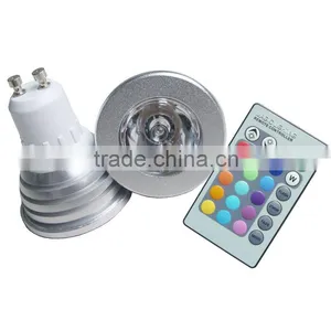 3W Magic Lighting RGB LED Light Bulb And Remo E27 16 Color LED RGB Magic Light Bulb With Wireless Remote Control Wireless Remote thumbnail-1