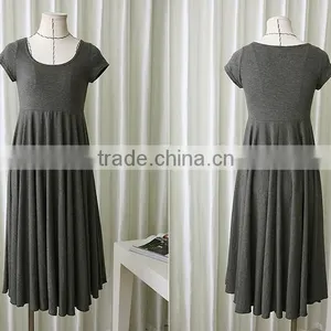 Summer Short Sleeve Slim Pregnancy Dress Wear for Maternity O-neck thumbnail-6