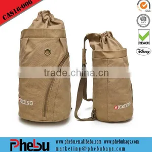 Canvas Drawstring Barrel Bag Sports Travel Backpack Bag (CAS16-006) thumbnail-1