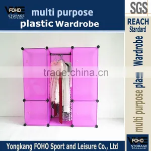 AL0031-6 9 Cube Diy Transparent Red Color Portable Furniture Badroom Wardrobe Can Cloth Toy thumbnail-1