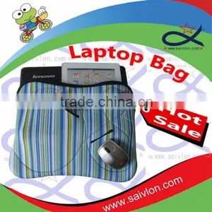 Stripe Pattern Neoprene Laptop Bag With Binding thumbnail-1