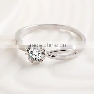 Lucury Plating New Fashion Wedding Diamond Platinum Rings thumbnail-3