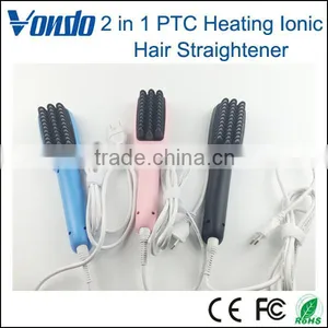 VONDO 2 in 1 PTC Heating Ionic Hair Straightener Comb thumbnail-5