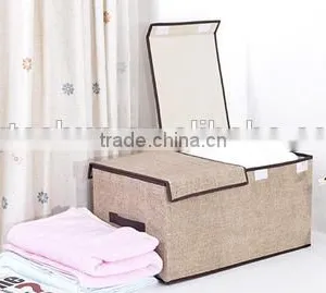 Eco-Friendly Good Quality Custom Printed Foldable Non Woven Storage Box and Bin With Two Lids thumbnail-4