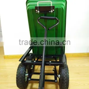 Garden Poly Dump Cart Wagon Wheelbarrow Yard Barrow thumbnail-3